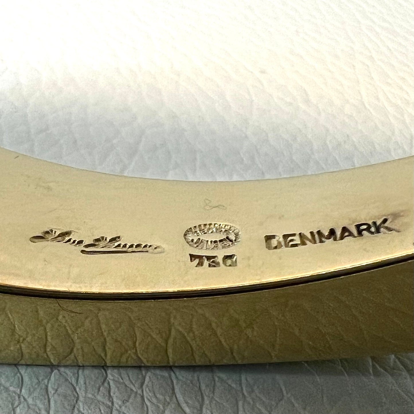 Estate Georg Jensen 18K Gold Modernist Bangle by Hans Hansen