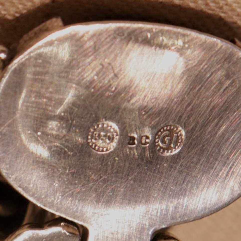 Georg Jensen 830 Silver "Paris" Bracelet Design No. 30 with Lapis Lazuli