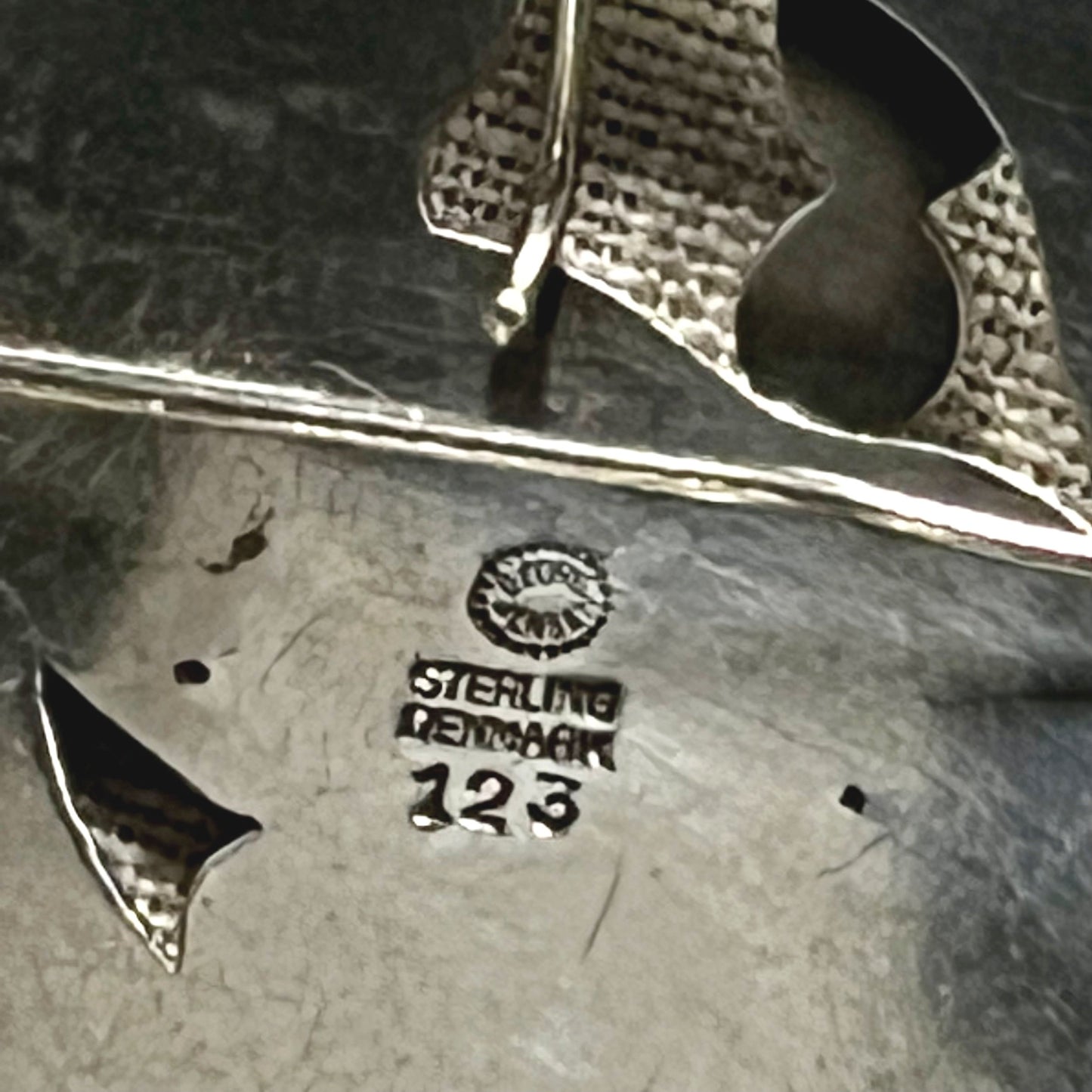 Georg Jensen Large Dove Brooch with Moonstone Design No. 123 by Kristian Møhl-Hansen