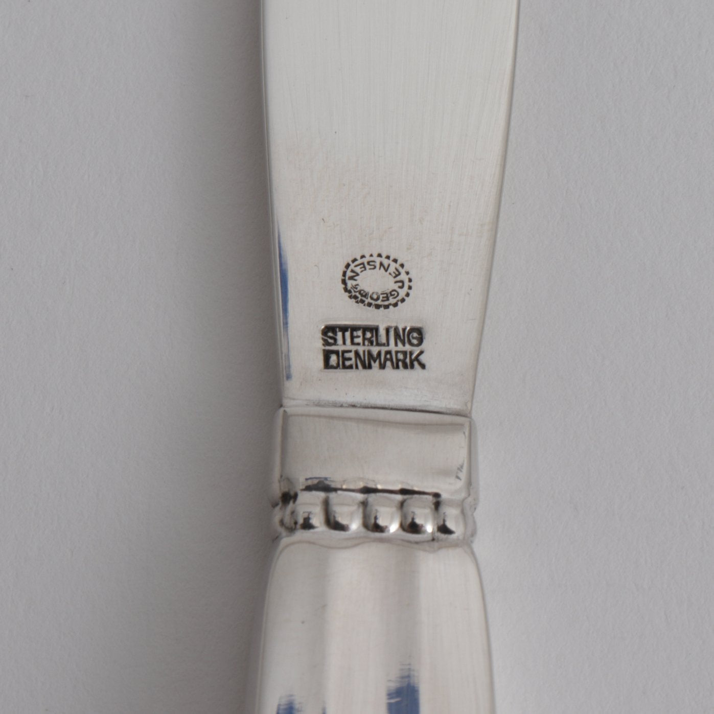 Estate Georg Jensen Sterling Silver Acorn Fruit/Dessert Fork & Knife Set Service of 12