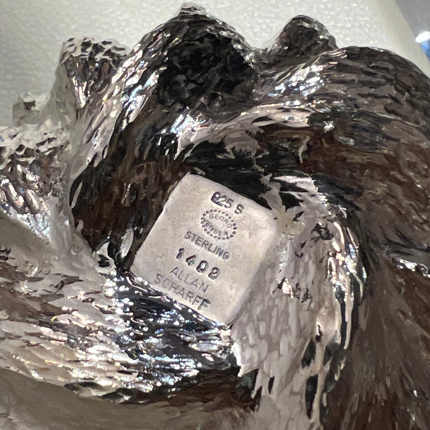 Estate Georg Jensen Sterling Silver Bowl by Allan Scharff No 1402