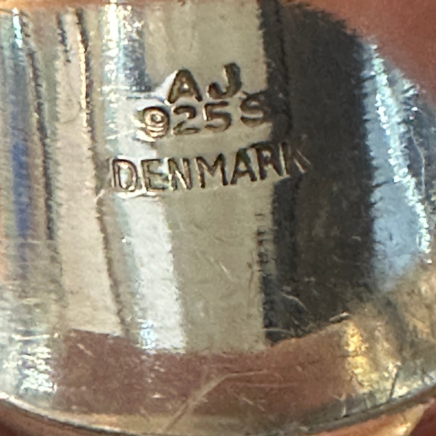 Estate Sterling Silver Arne Johansen Domed Circular Ring