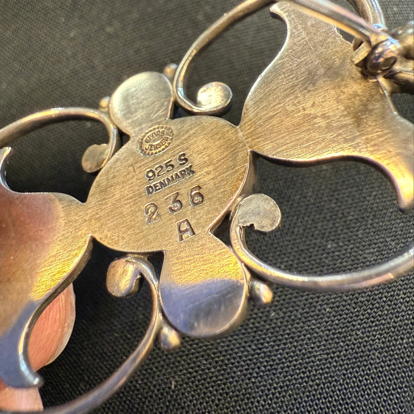 Georg Jensen Sterling Silver Rare Turquoise Brooch No. 236A