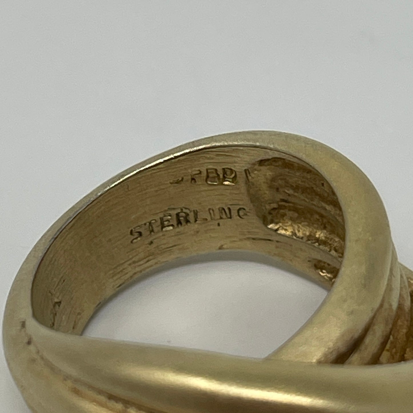 Takashi Wada Sterling Silver Gold Vermeil Sculptural Ring