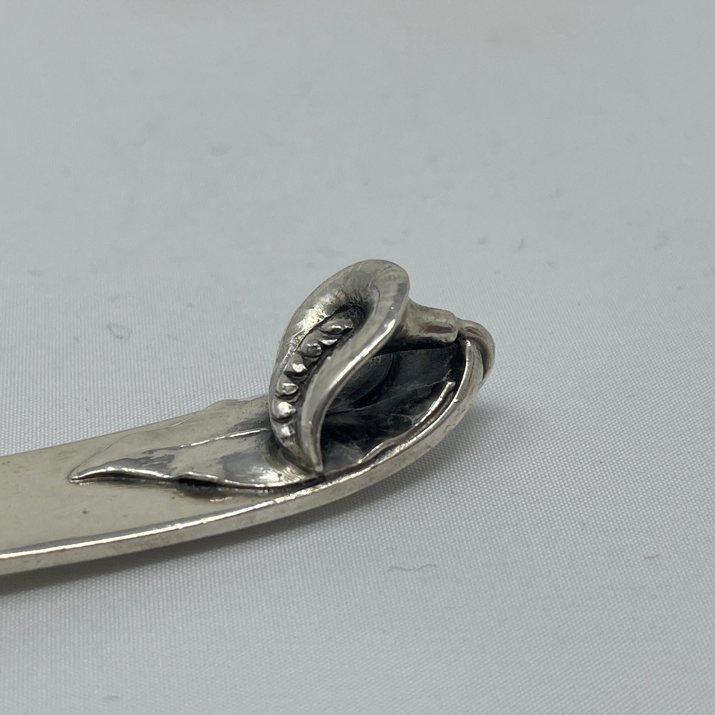 Estate Peer Smed Handwrought Sterling Silver Sugar Spoon "Jack-in-the-Pulpit" 6"