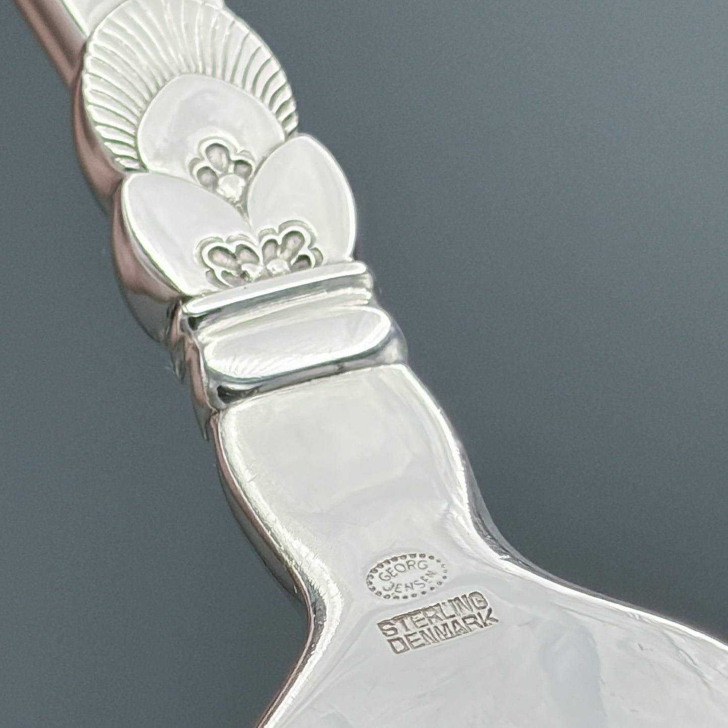 Estate Georg Jensen "Cactus" Pattern Shellfish Serving Fork