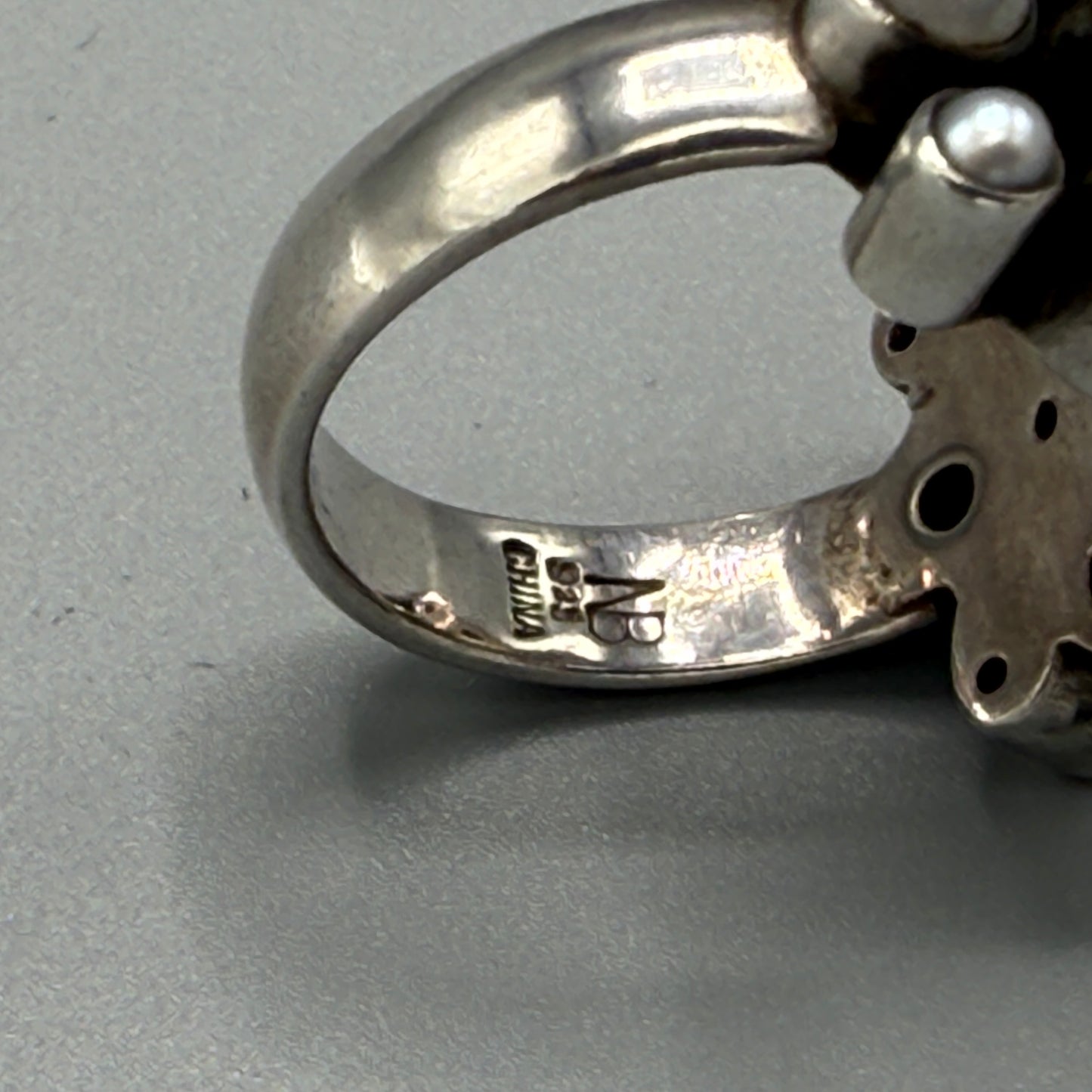 Estate Sterling Silver Moonstone Ring