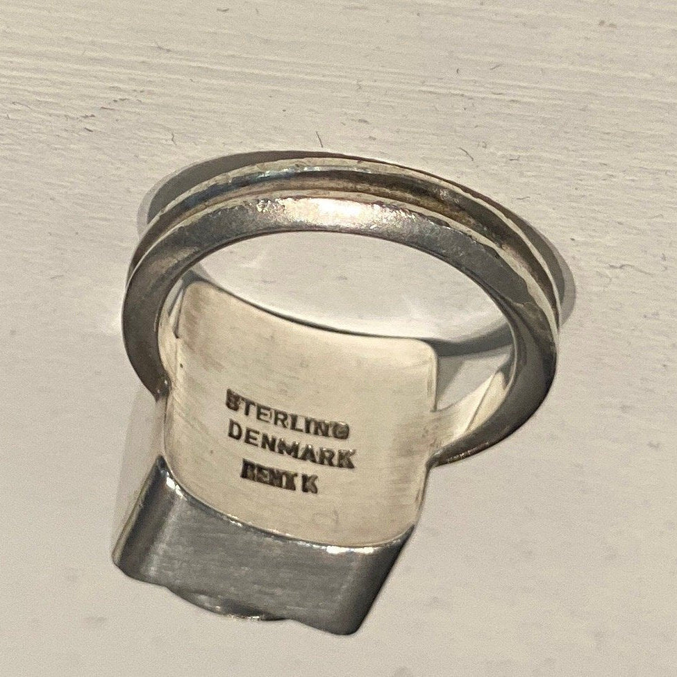 Estate Bent Knudsen Sterling Silver with Amethyst Ring