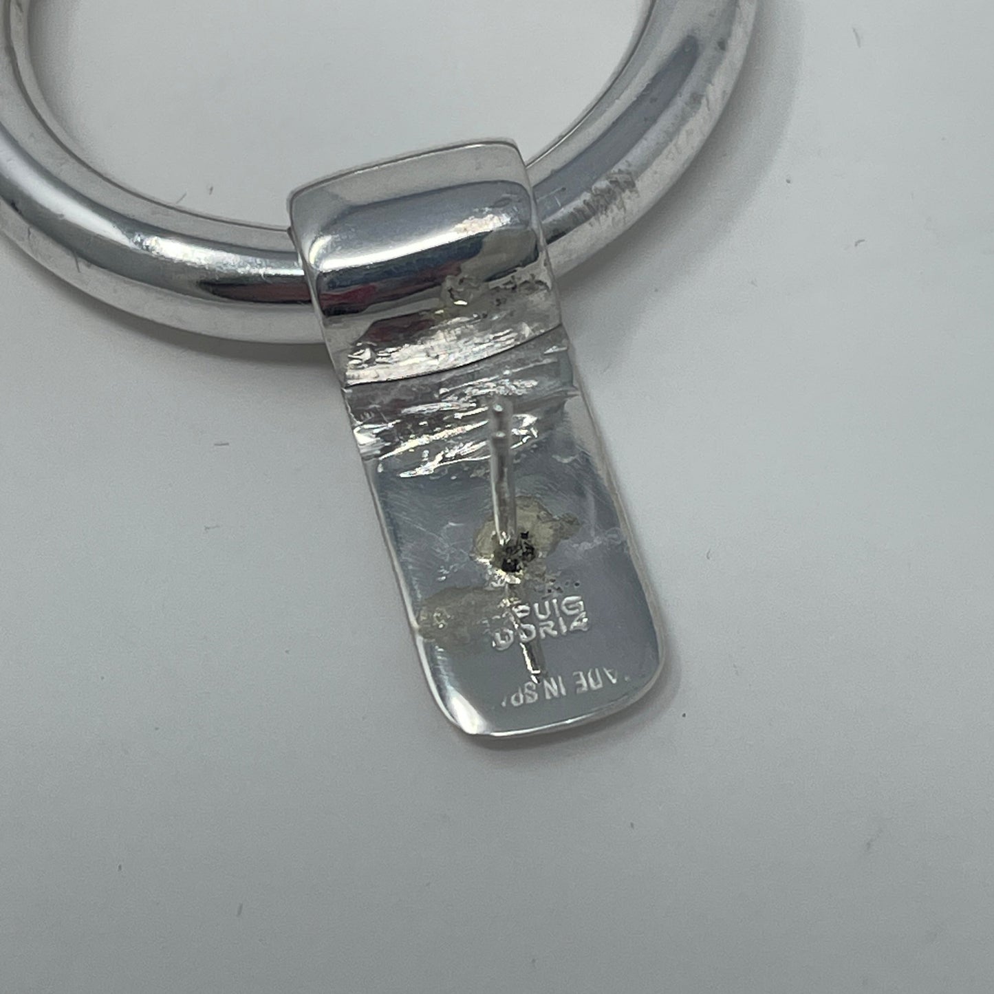 Estate Sterling Silver Puig Doria Circular Drop Post Earrings