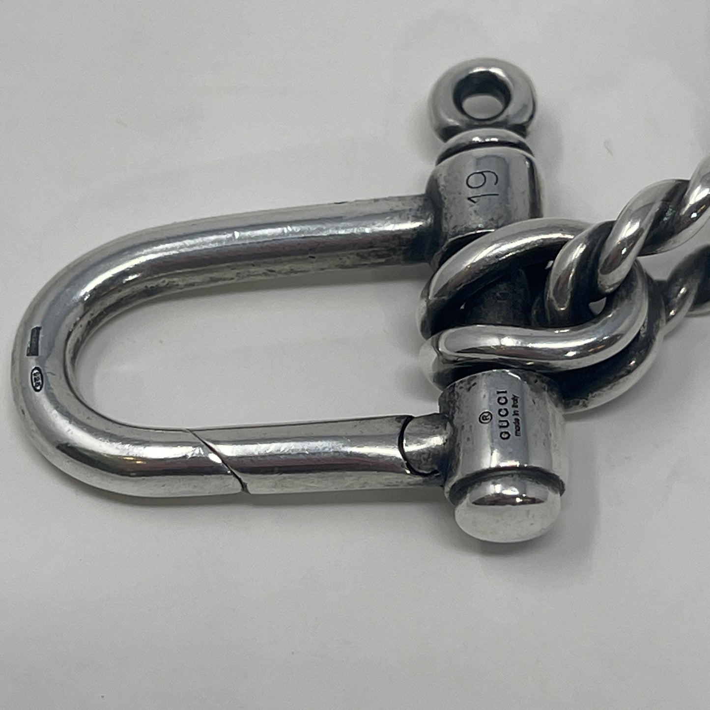 Estate Tom Ford for Gucci Sterling Silver and Black Buffalo Horn Twisted Link Bracelet