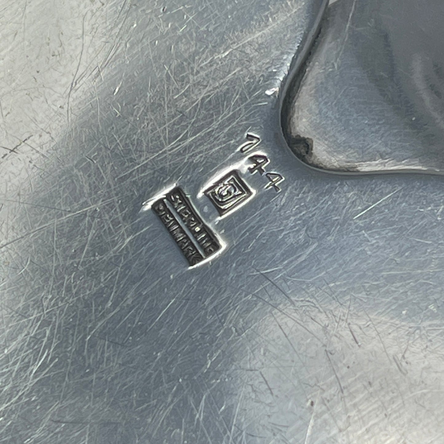 Estate Georg Jensen Ornamental Lily Pad Art Deco Pastry Server by Arno Malinowski No 144