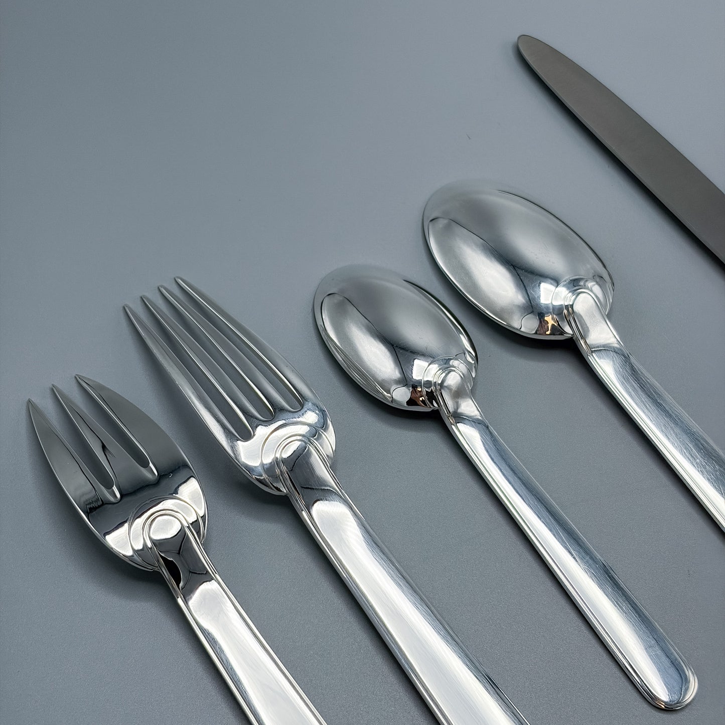 Sterling Silver Plated "Normandie" by Jean E. Puiforcat Service of 6