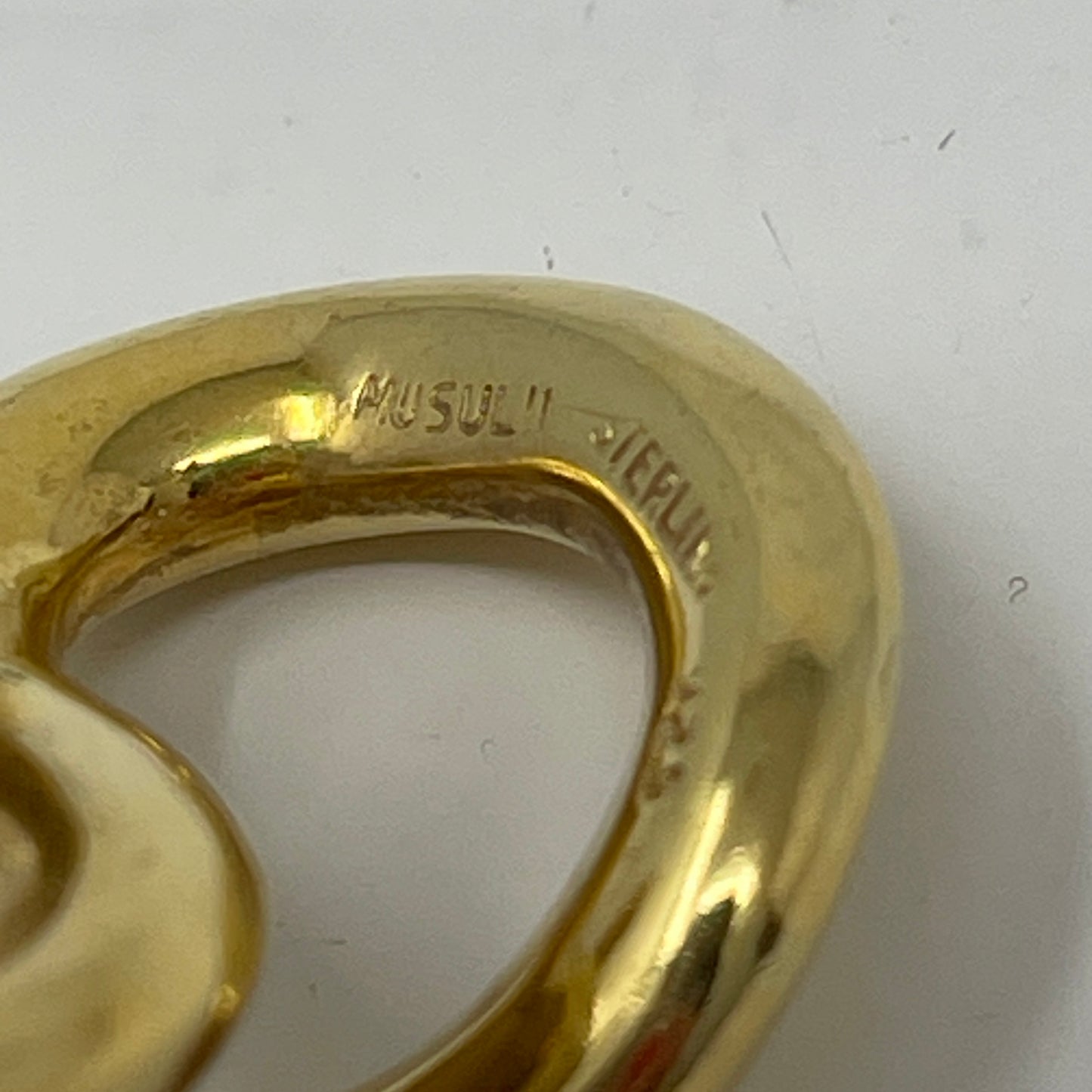 Estate Sterling Silver and Gold Vermeil Infinity Twist Clip-on Earrings by Patricia Von Musulin