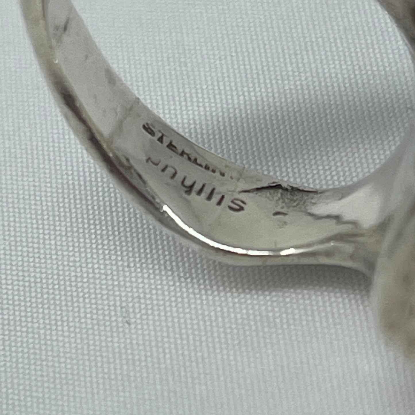 Estate Sterling Silver Clam with Pearl Ring by Phyllis Sklar