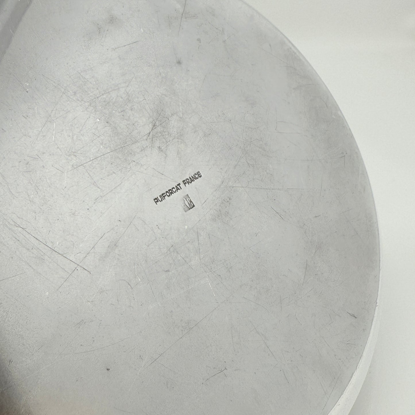 Estate Puiforcat Silver Plated Art Deco Large Covered Dish with Enameled Handle