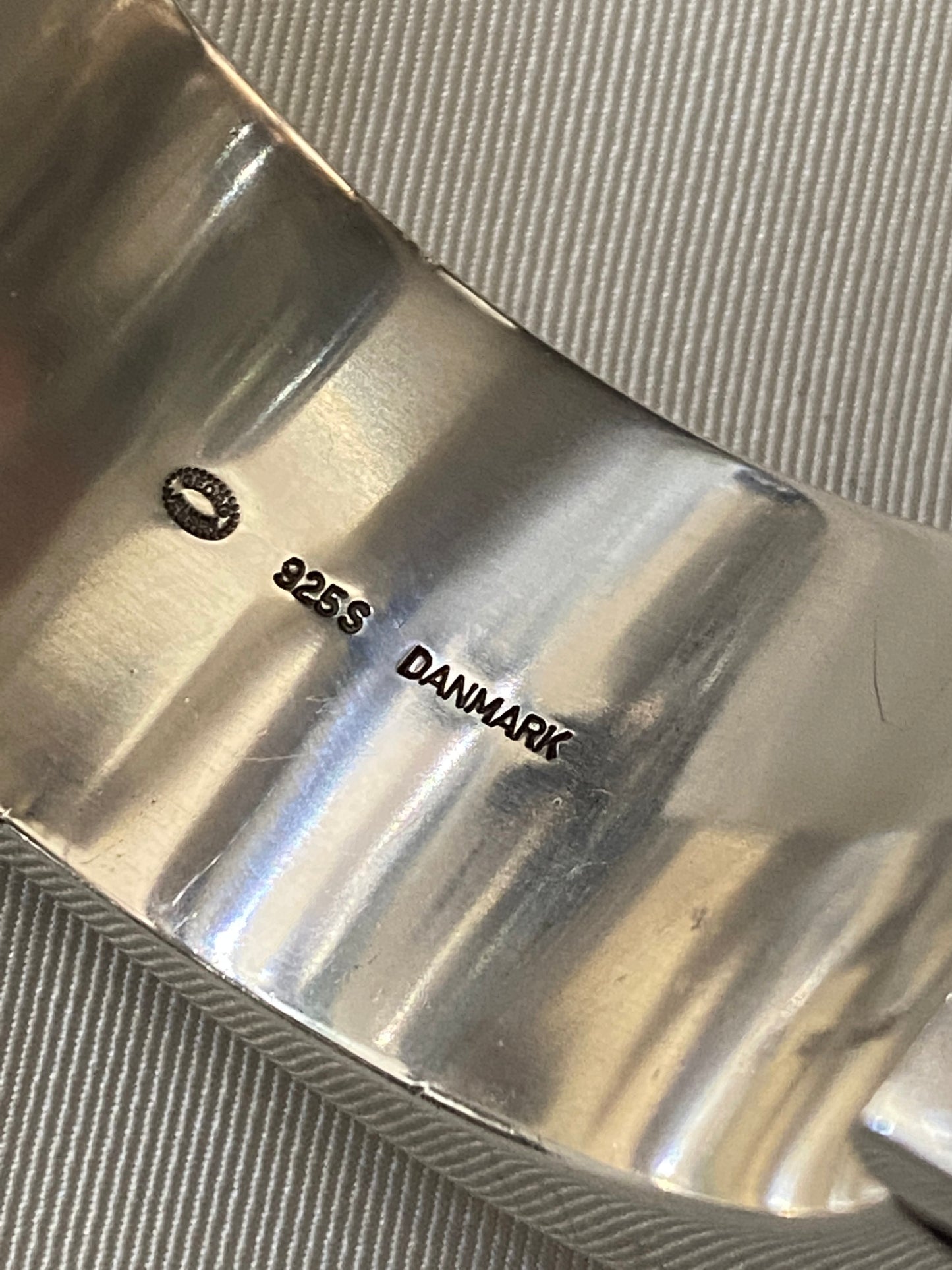 Estate Georg Jensen Sterling Silver Triangular Cuff Bangle by Lina Falkesgaard