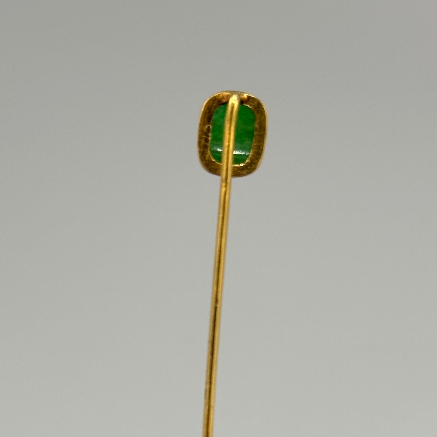 Estate Imperial Jadeite Stick Pin in 22kt Gold