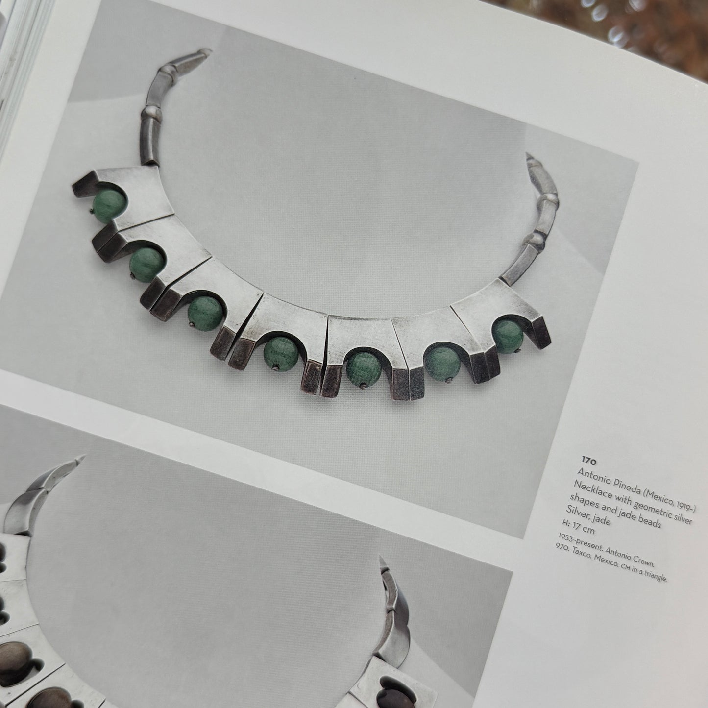 Estate Antonio Pineda 970 Silver Jadeite Necklace