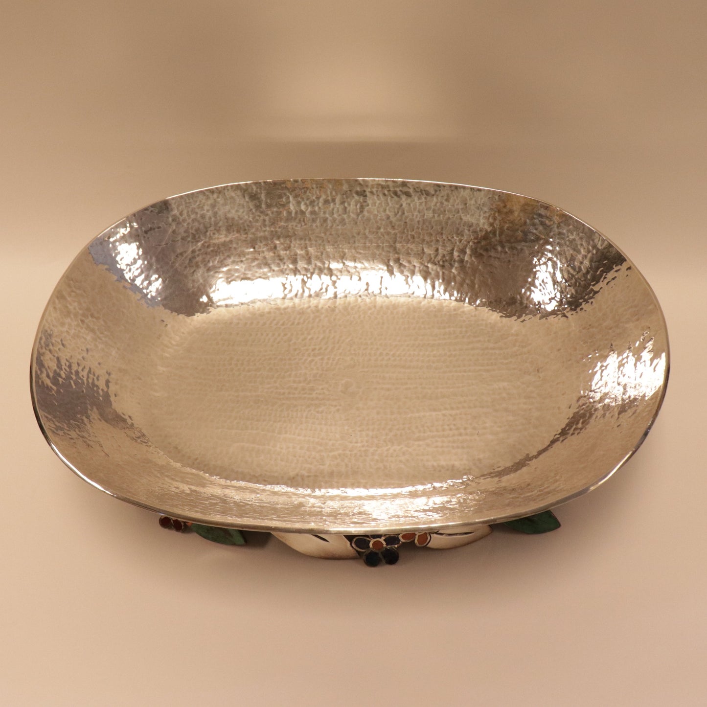 Estate Sterling Silver Copper and Hardstone Table Garniture by Emilia Castillo