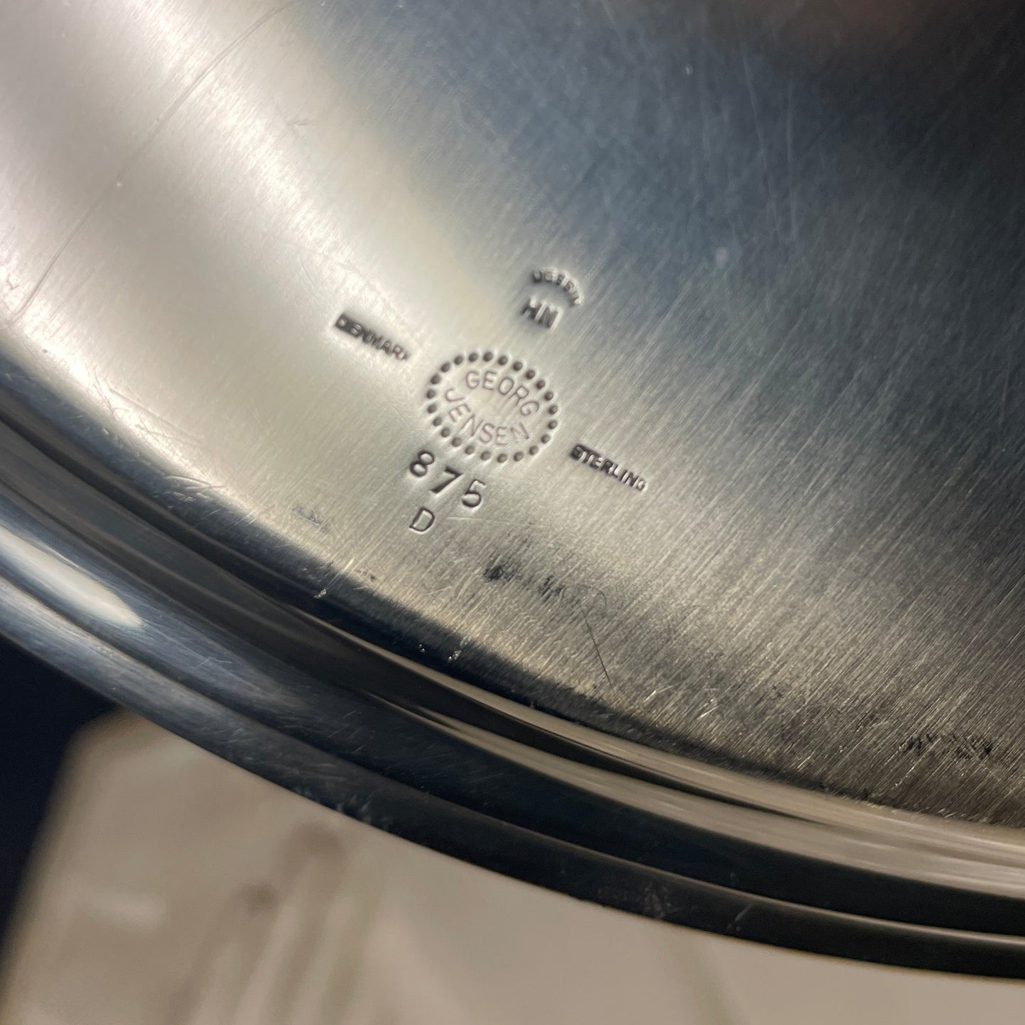 Estate Sterling Silver Large Oval Tray by Georg Jensen No 875D