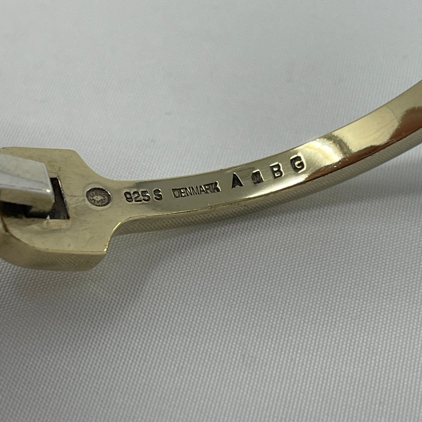 Estate Georg Jensen Sterling Silver and Gold Vermeil Bracelet