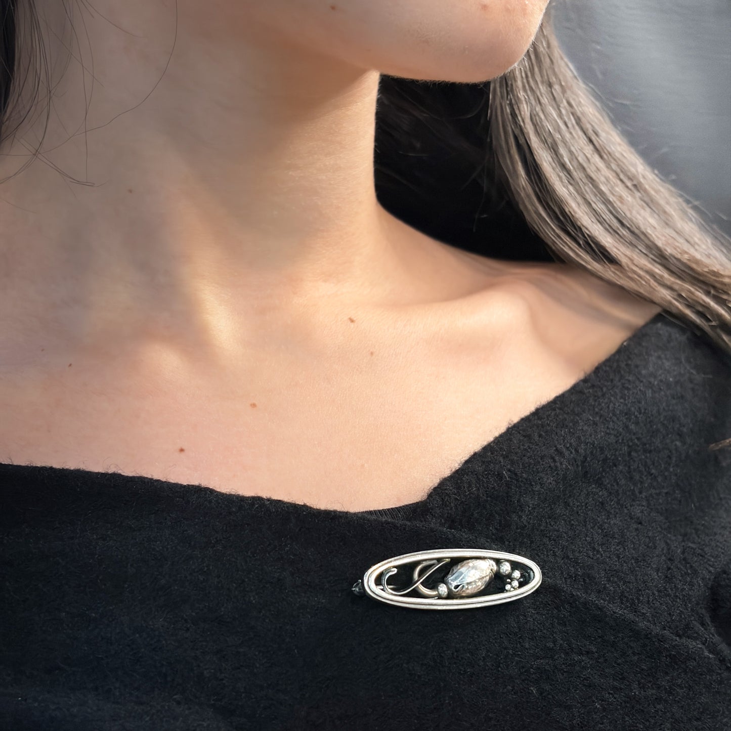 Georg Jensen Sterling Silver "Blossom" Brooch No. 204