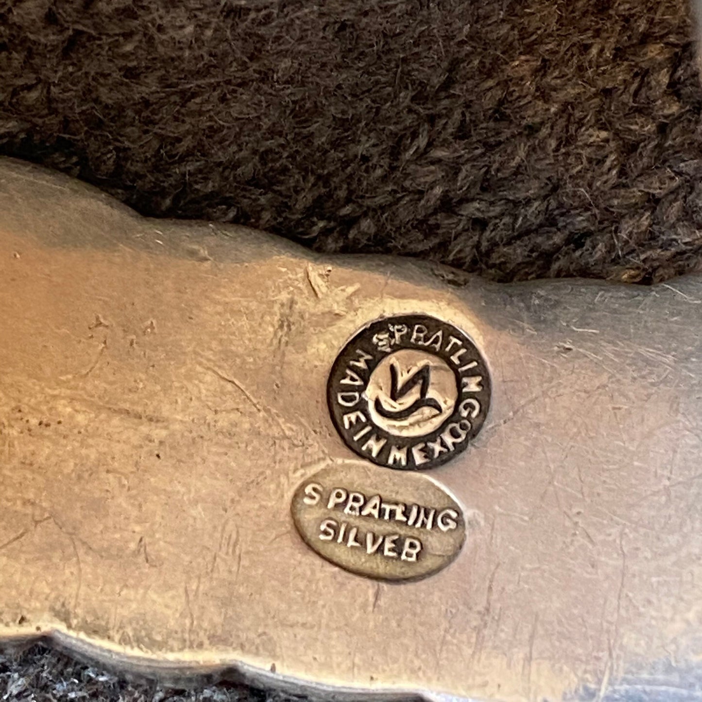 Estate William Spratling Sterling Silver and Malachite Cuff Bracelet