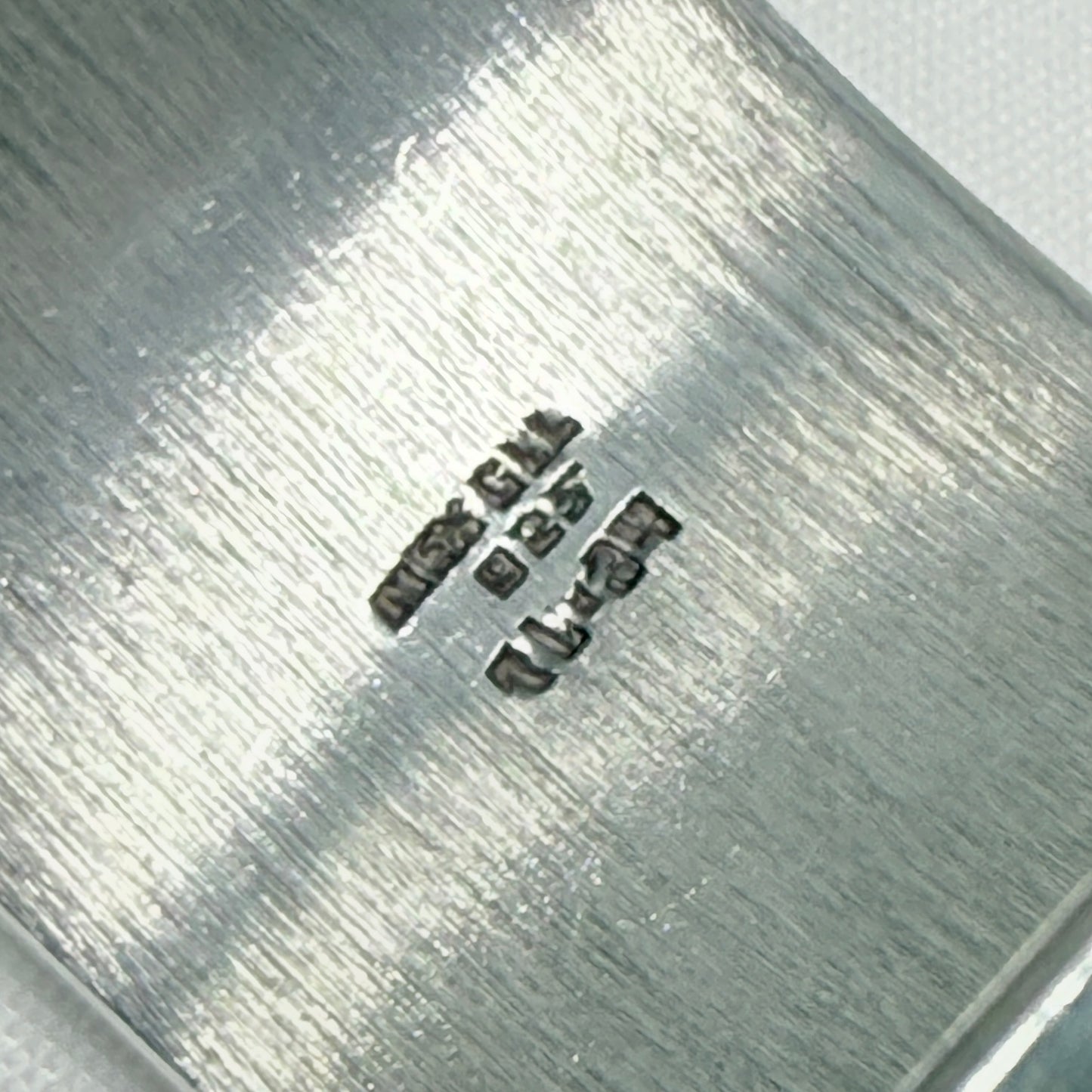 Estate Sterling Silver Large Rectangular Open Cuff