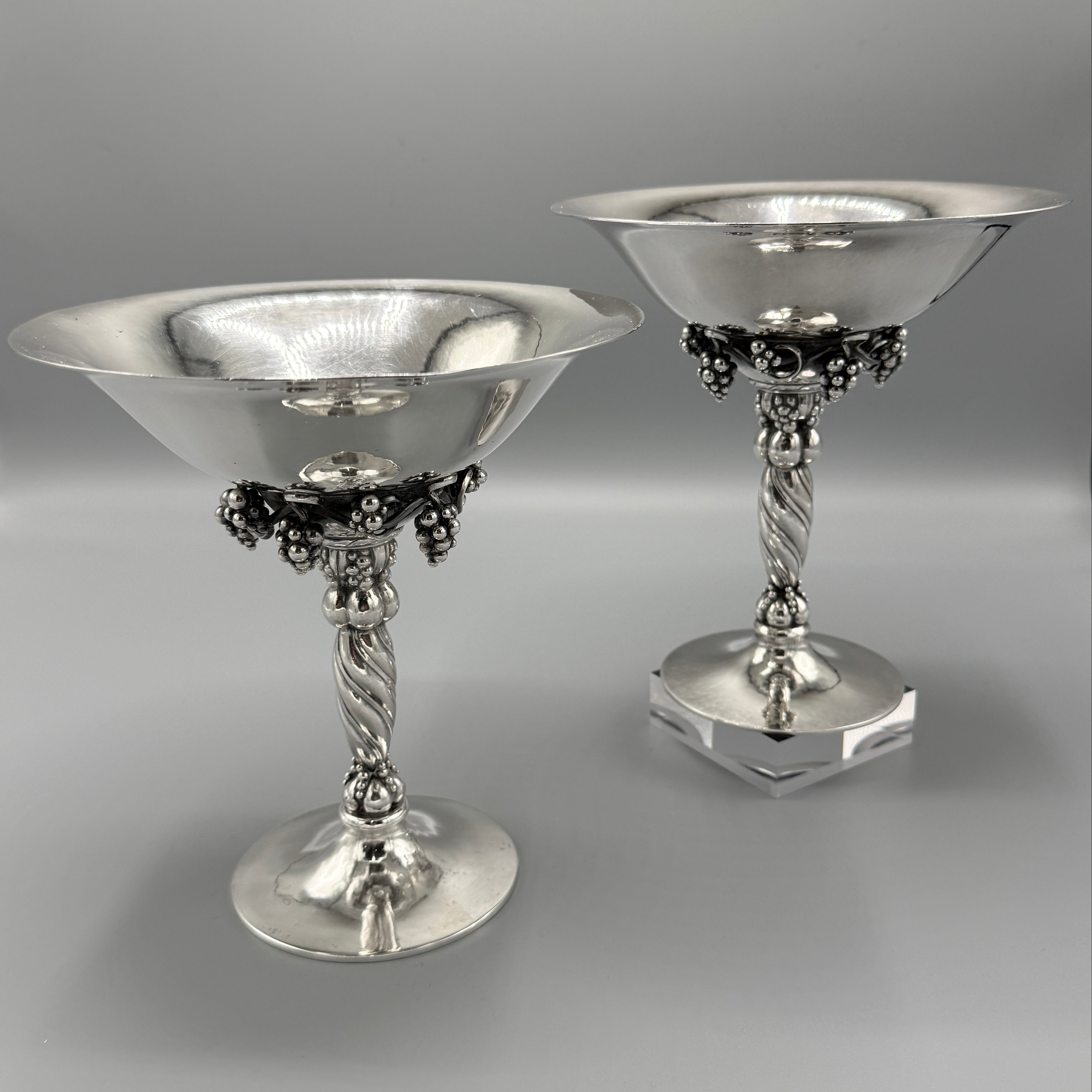 Estate Vintage Georg Jensen Sterling Silver Grape Tazza No 263B