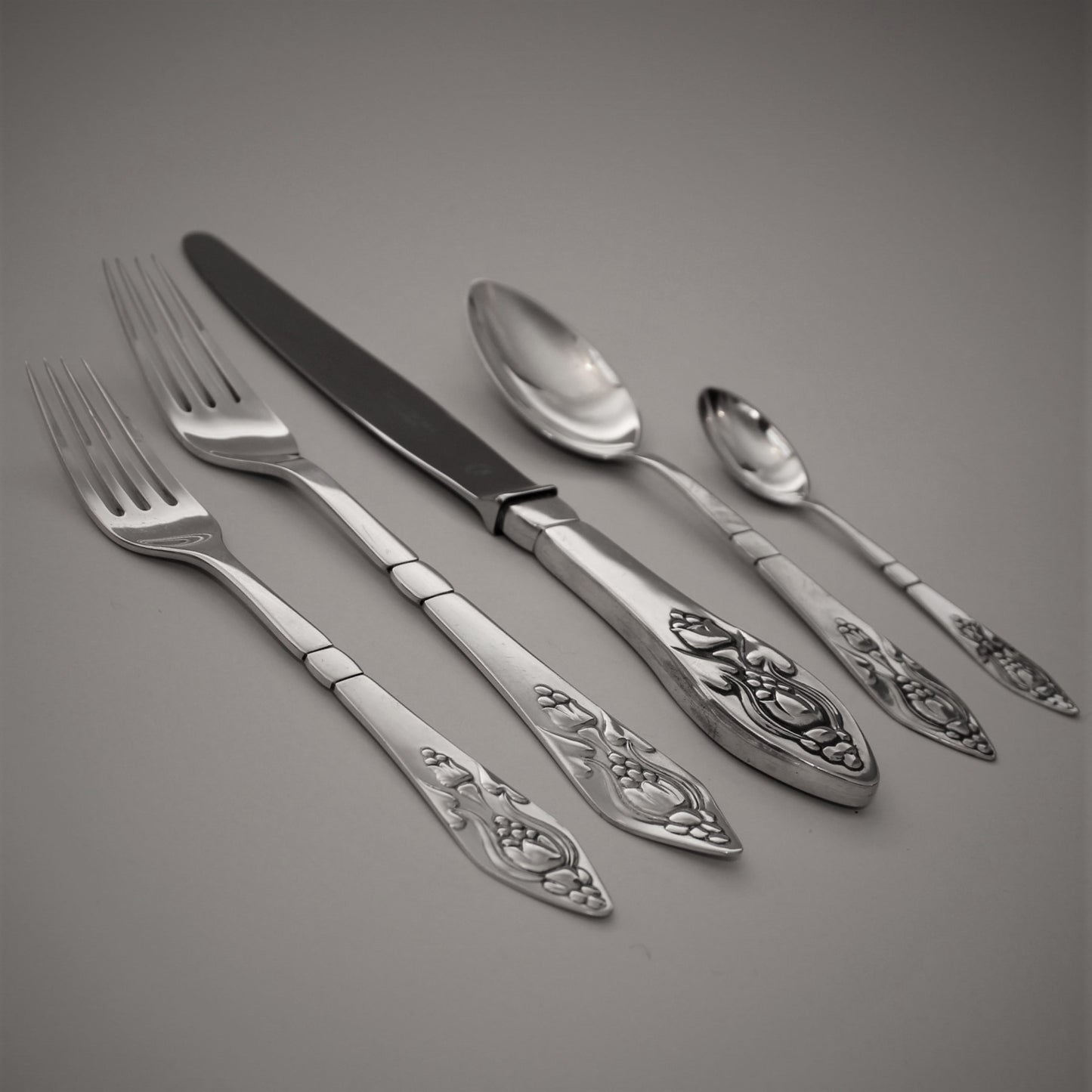 Estate Sterling Silver "Fuchsia" by Georg Jensen Service of 12