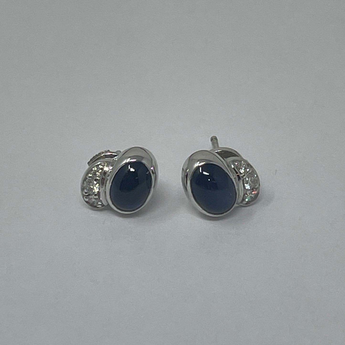 Georg Jensen 18K White Gold "Carnival" Sapphire Earrings with Diamonds