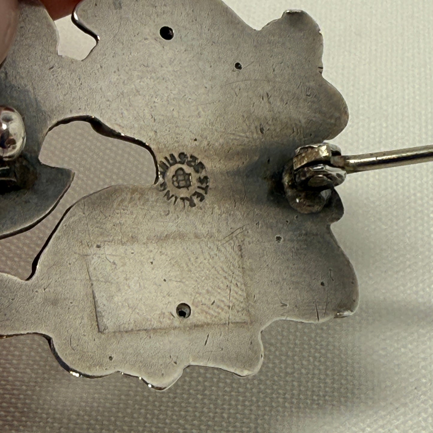 Sterling Silver Female Profile Victorian Brooch