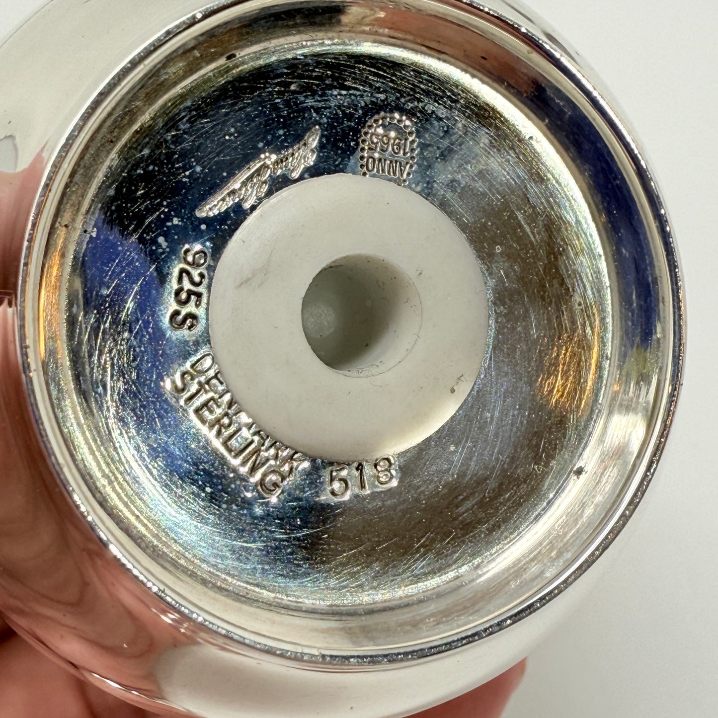 Estate Hans Hansen Sterling Silver Salt and Pepper Shakers No 518