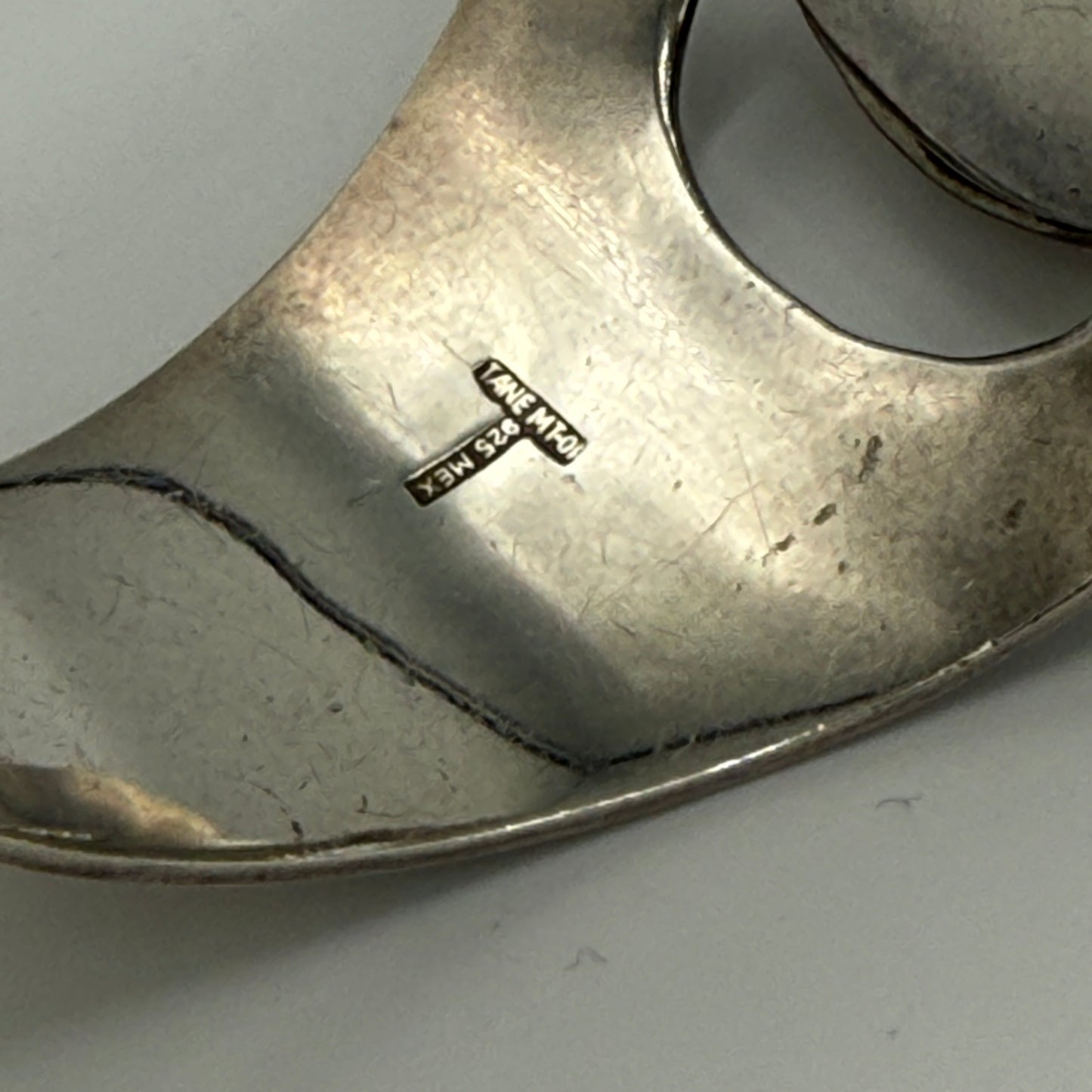 Estate Sterling Silver and Vermeil Cuff