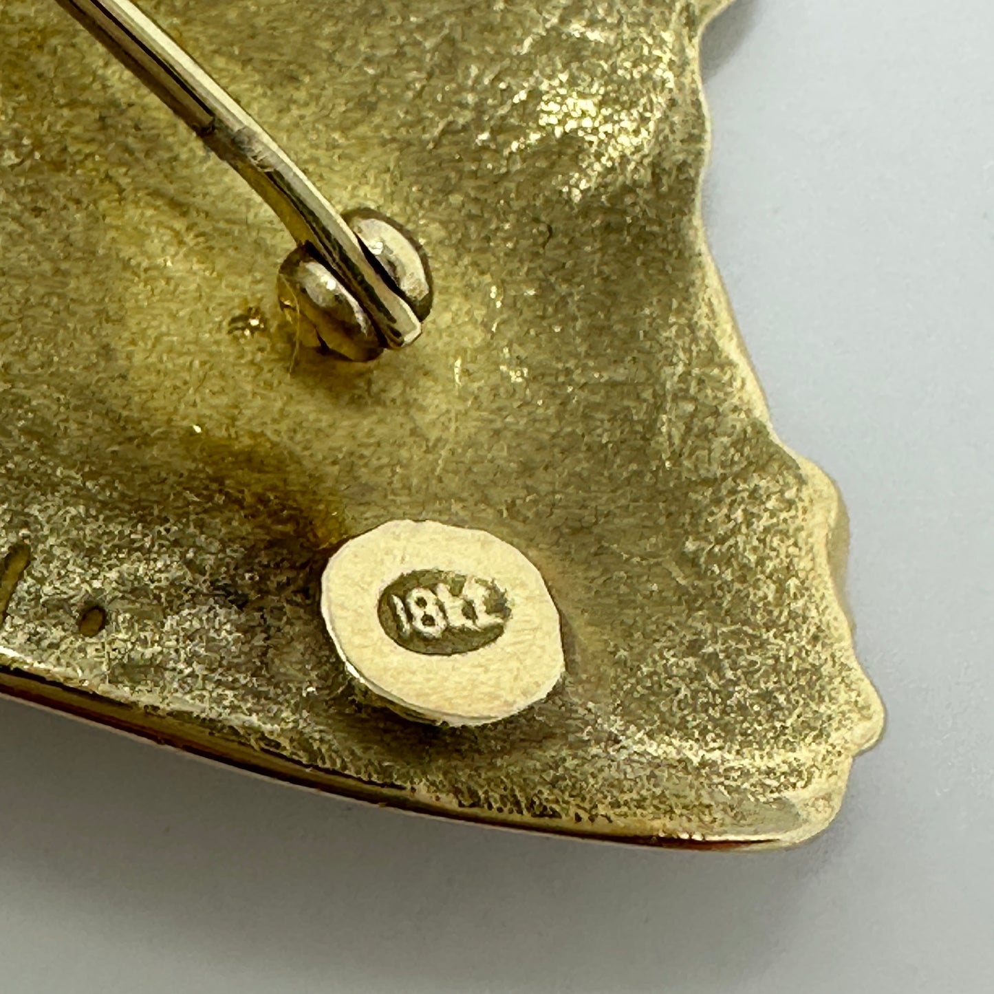 John Iversen 18KT Gold Ginkgo Leaf Brooch