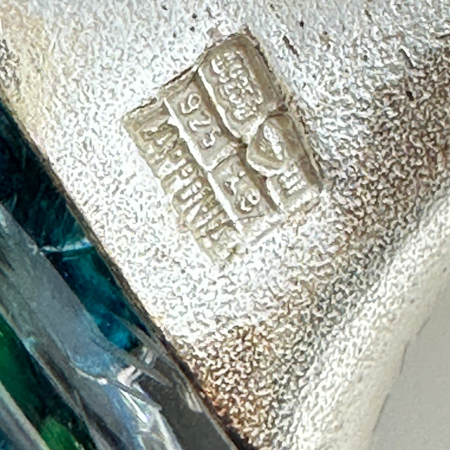 Estate Sterling Silver and Acrylic Lapponia "Zitas" Necklace with Ball Chain