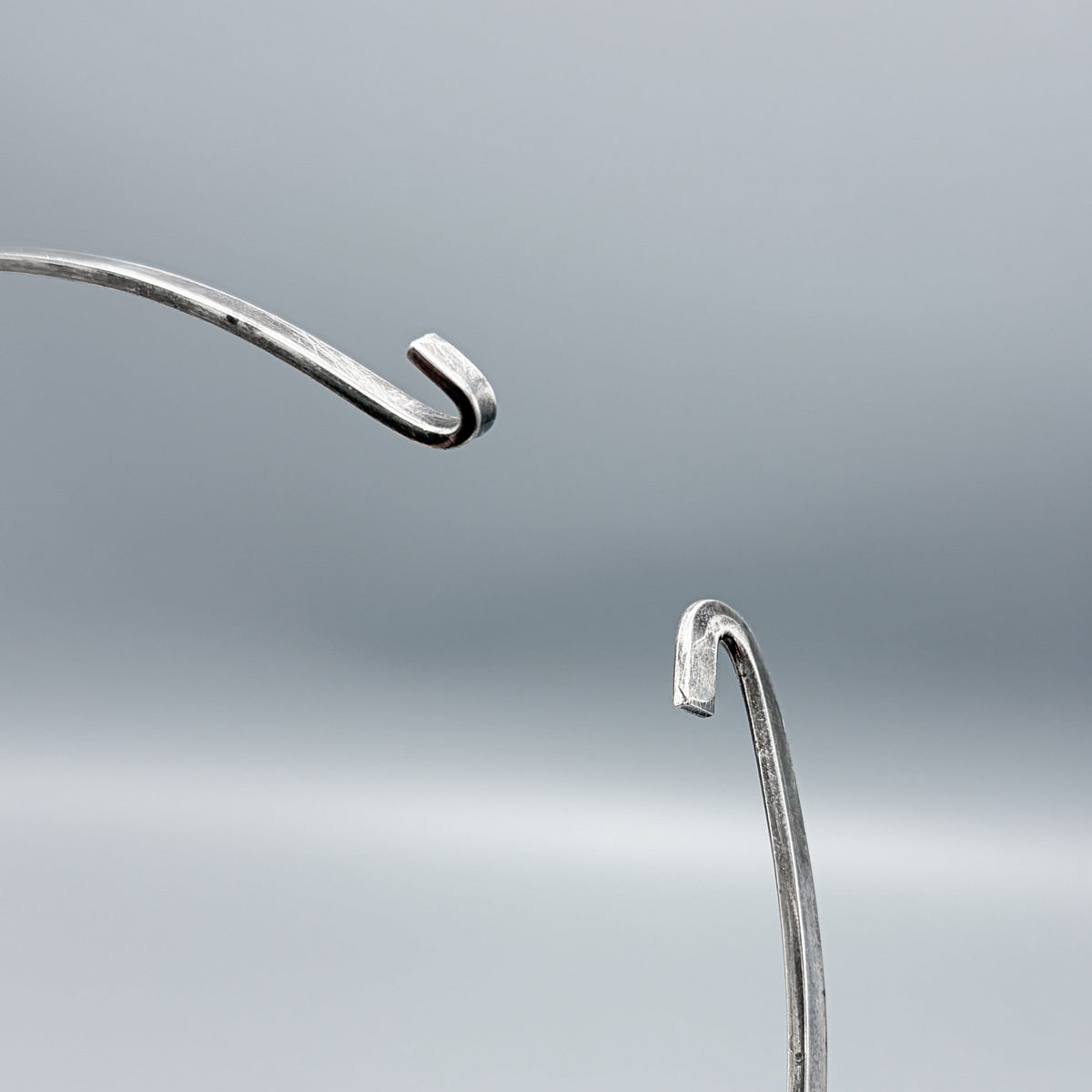 Estate Sterling Silver Taxco Mexico Silver Pointed Neck Ring