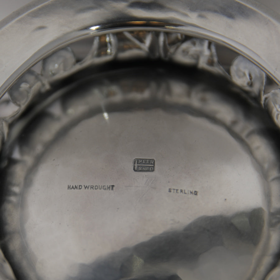 Estate Peer Smed Handwrought Sterling Silver Large Teapot with Jack and the Pulpit Motif