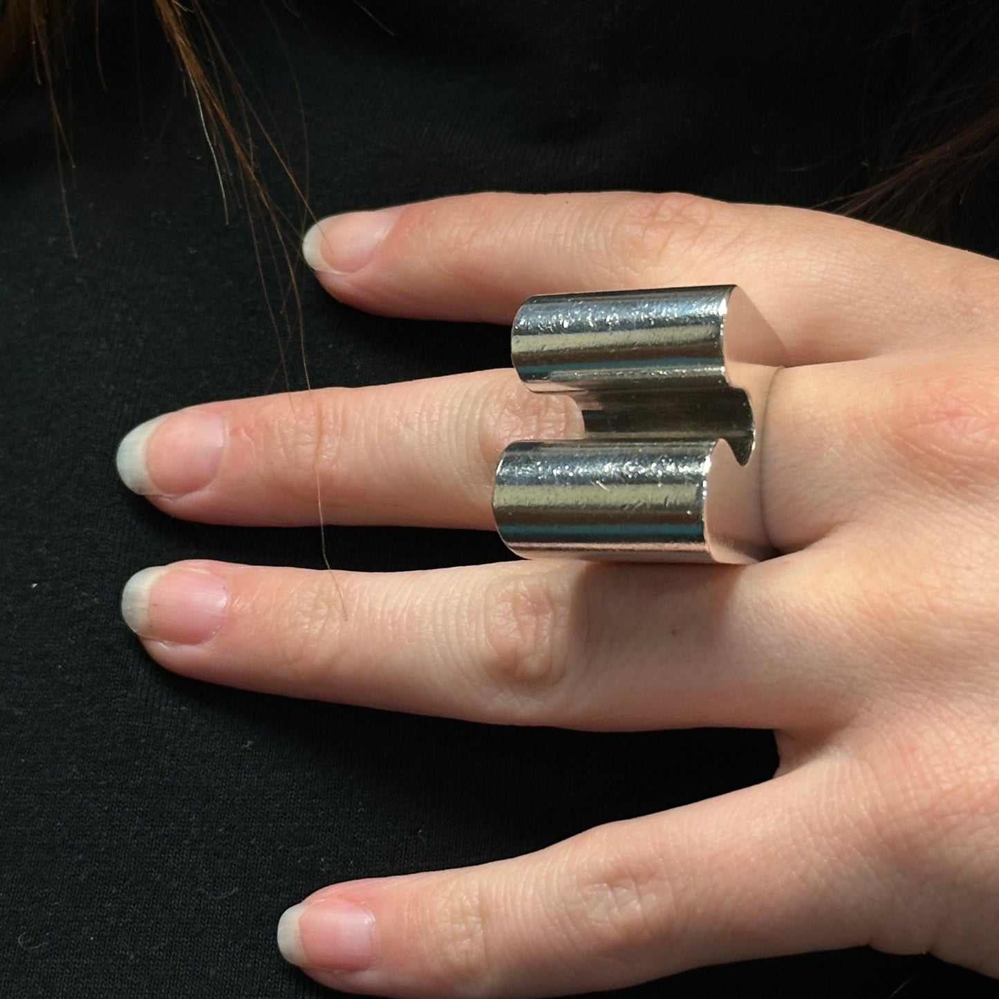 Estate Pekka Piekainen for Auran Kultaseppa Sterling Silver Oversized Ring