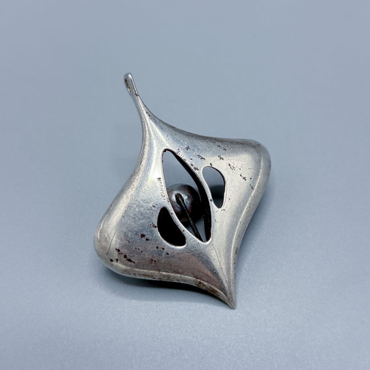 Estate Sterling Silver Ronald Hayes Pearson Tahitian Pearl Pendant