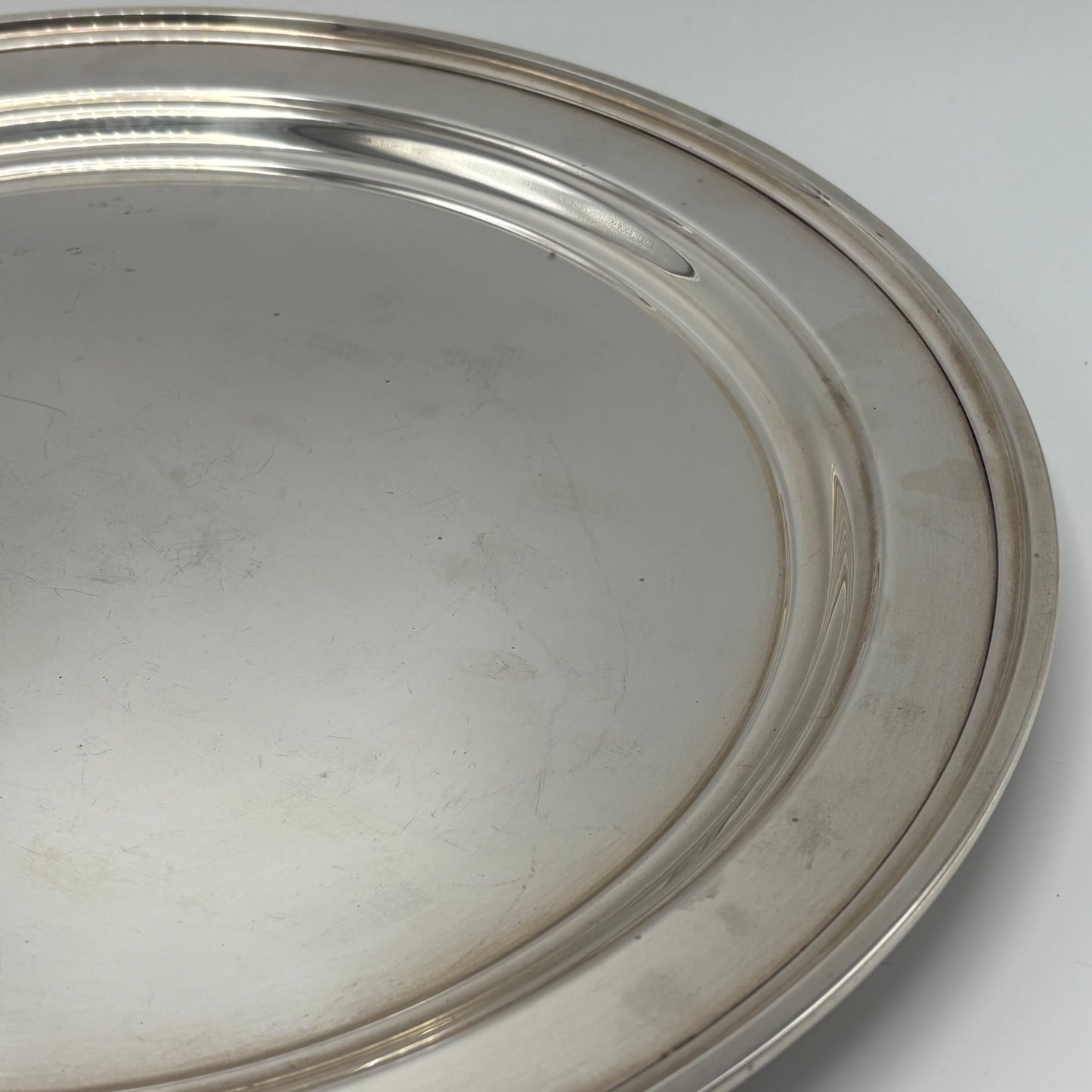Estate Sterling Silver Round Serving Platte by Julius Olaf Randahl