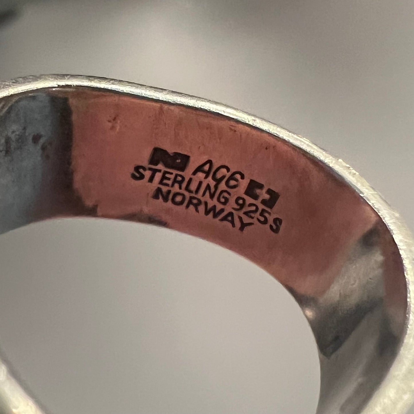 Estate Anna Greta Eker (AGE) Norway Sterling Silver Modernist Ring