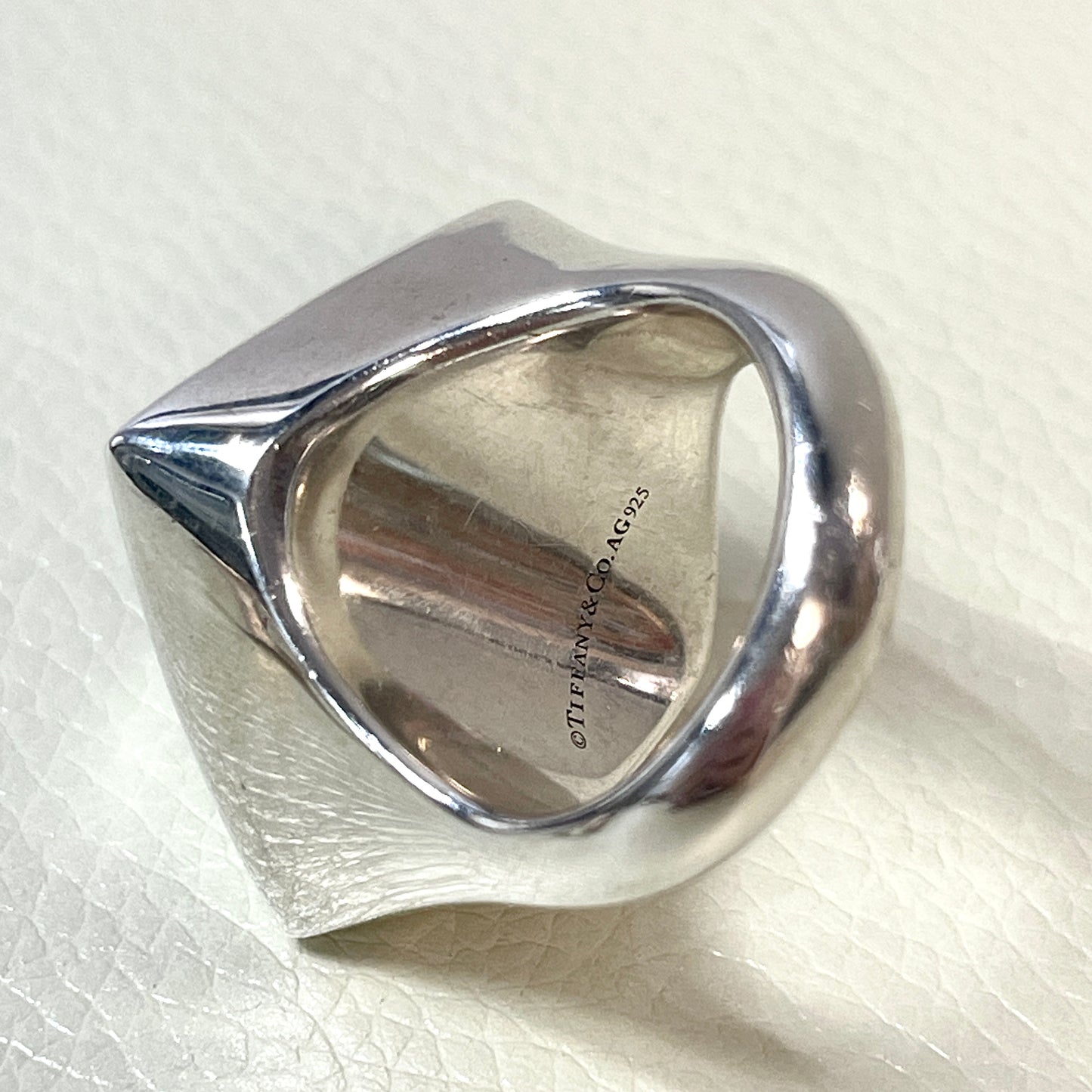 Estate Sterling Silver Tiffany & Co Pyramid Statement Ring
