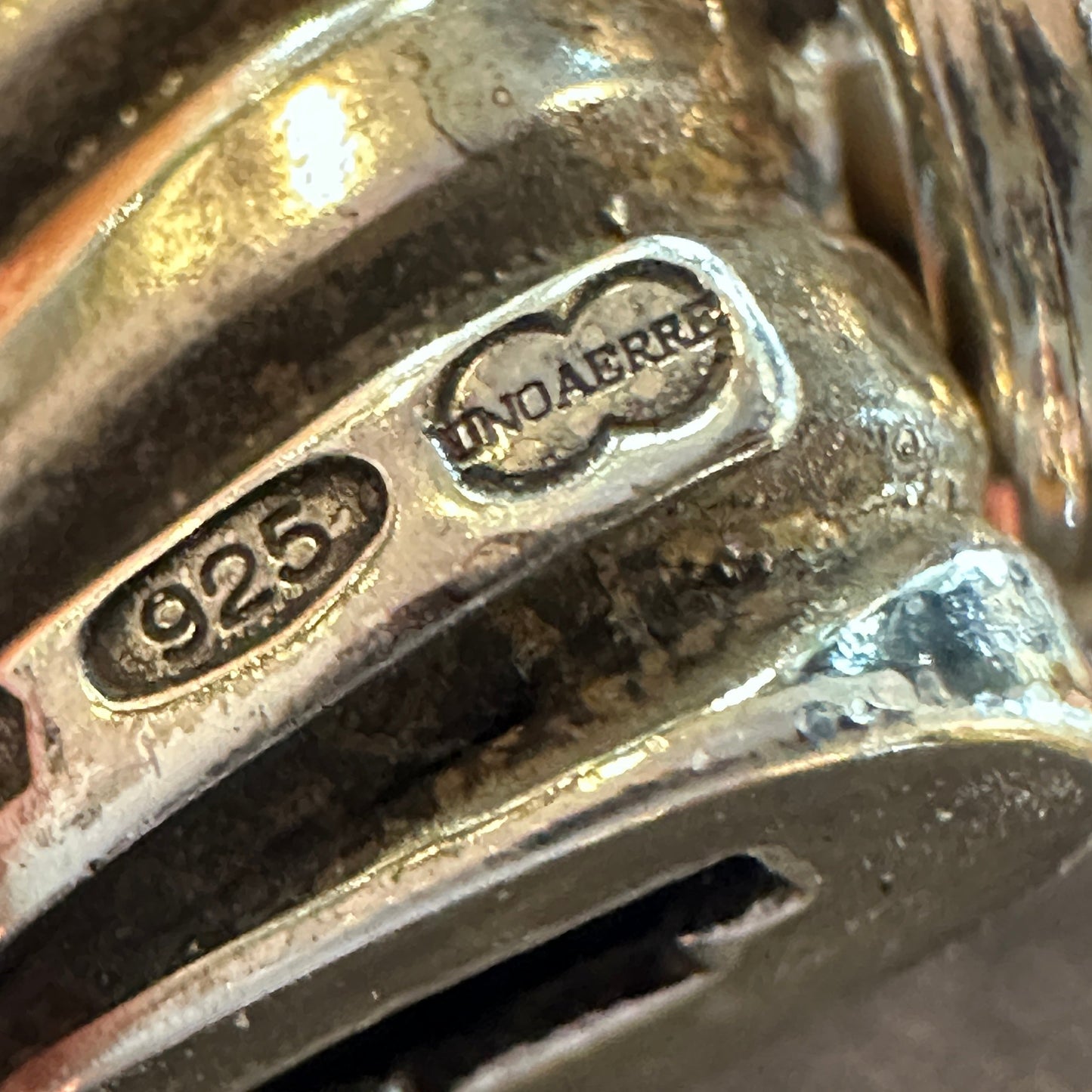 Estate Sterling Silver Italian Tubogus Snake Neck Collar by Unoaerre