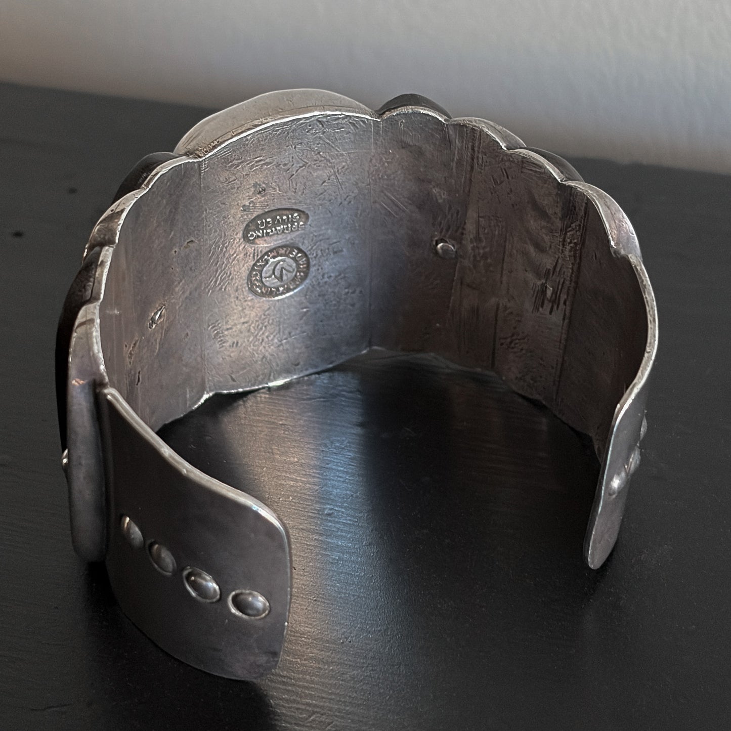 Estate 950 Silver and Ebony Stepped Cuff by William Spratling