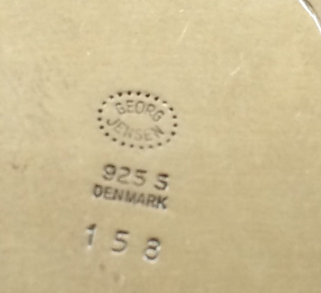 Georg Jensen Sterling Silver Pendant No 158 With Carnelian Very Rare