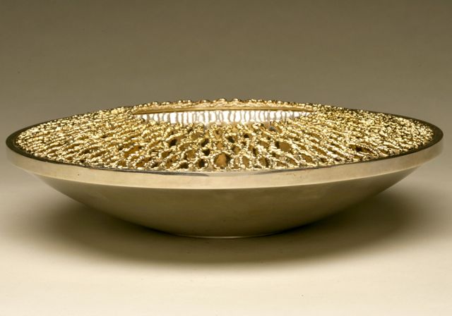 Stuart Devlin Sterling Silver and 24KT Vermeil Centerpiece Bowl