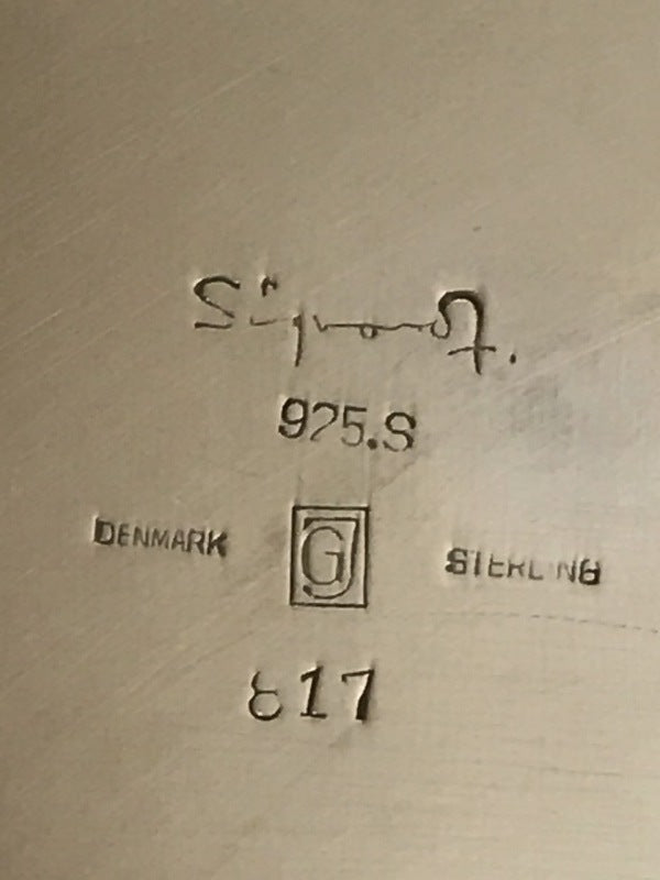 Georg Jensen Sterling Silver Coaster Set, no. 817 by Sigvard Bernadotte