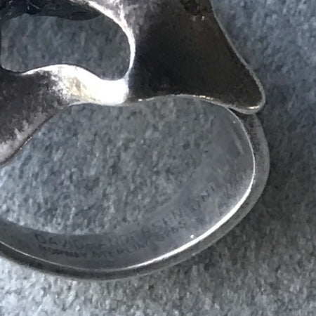 Estate David Andersen Sterling Silver Brutalist Ring