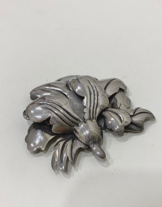 Antonio Pineda Silver Flower Brooch